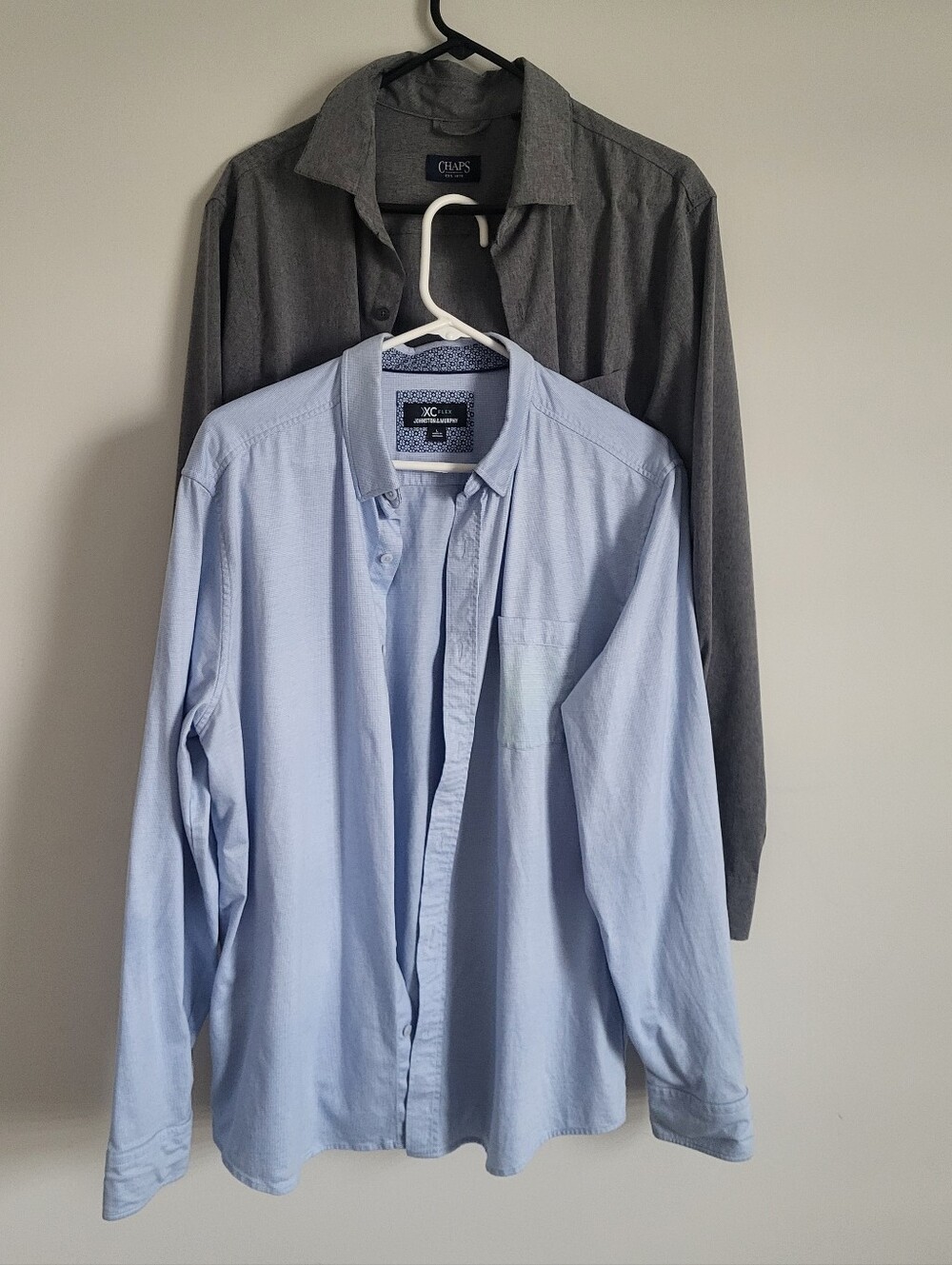 2 Mens Button Down Dress Shirts